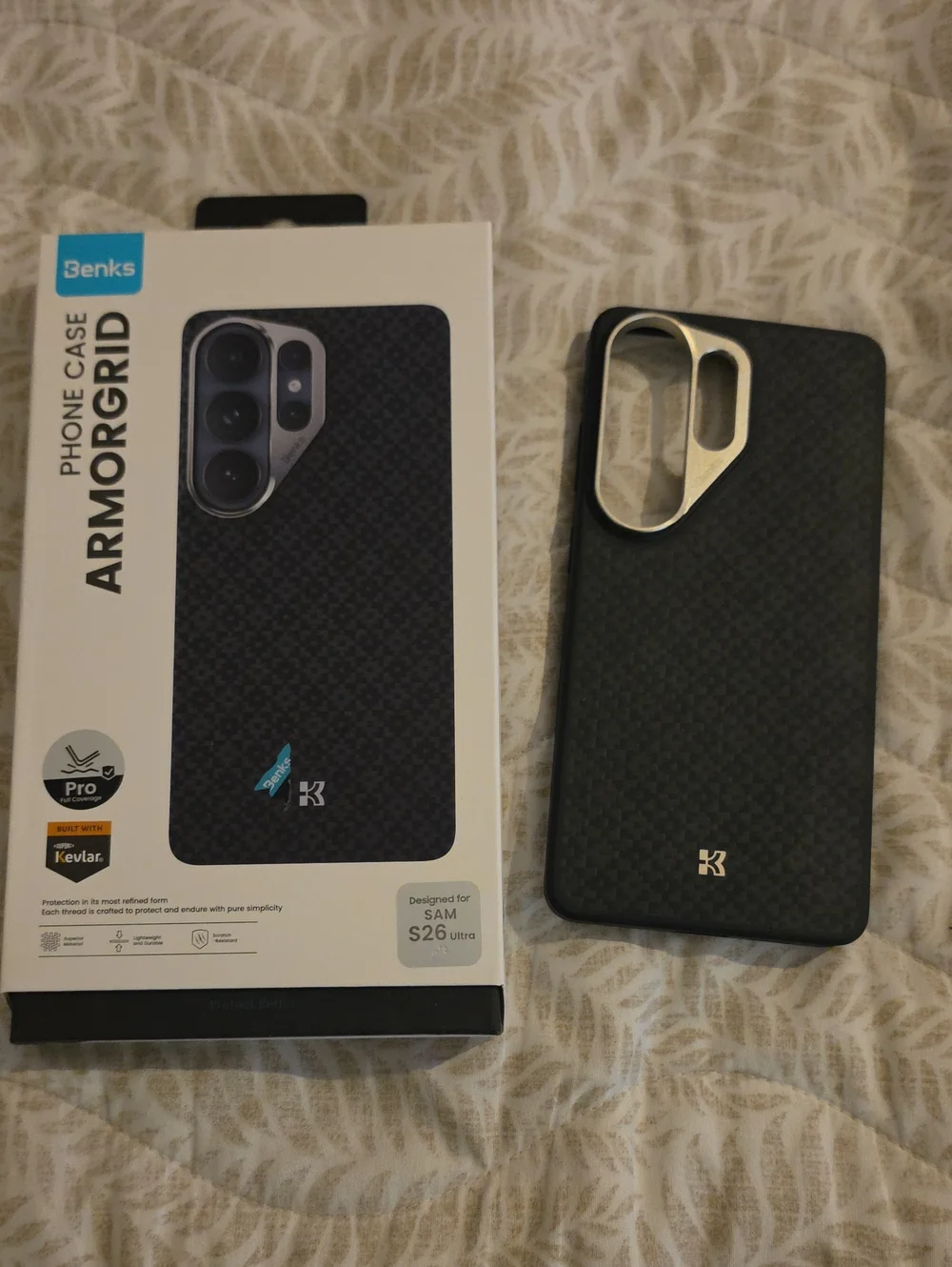 ArmorGrid Black Phone Case for Samsung S26 Ultra